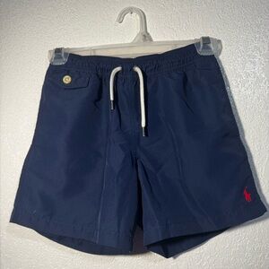 POLO RALPH LAUREN Boys' Traveler Blue Swim Trunks (Toddler/Little Kids) Size 8